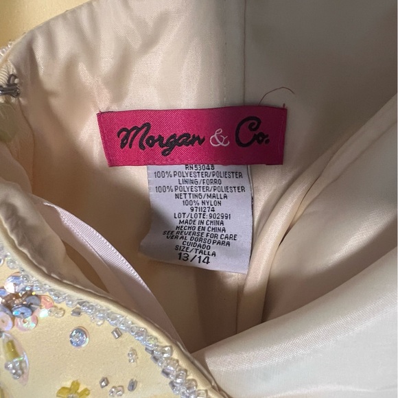 Morgan & Co yellow prom dress - Picture 5 of 7
